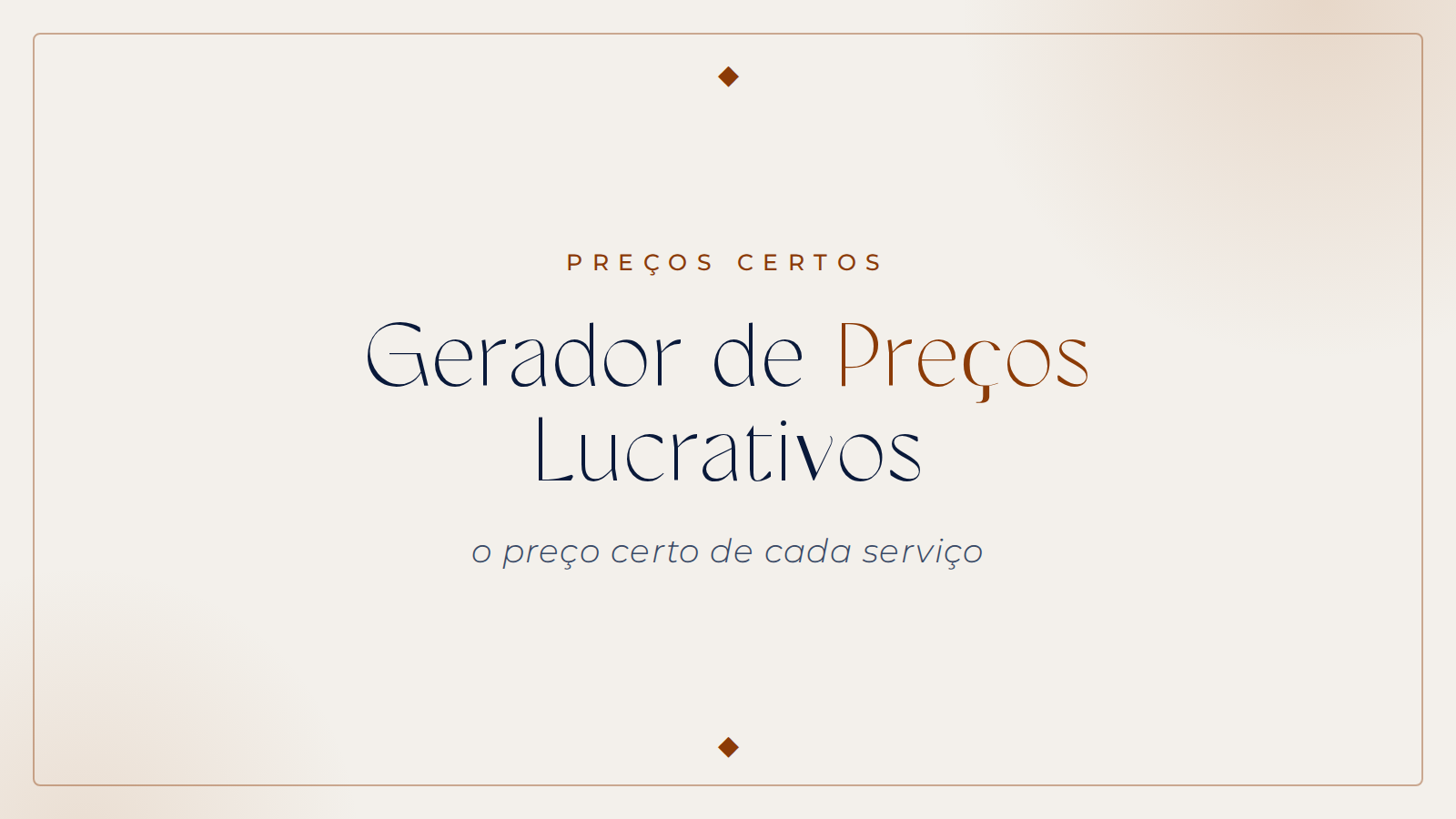Gerador de Preços Lucrativos