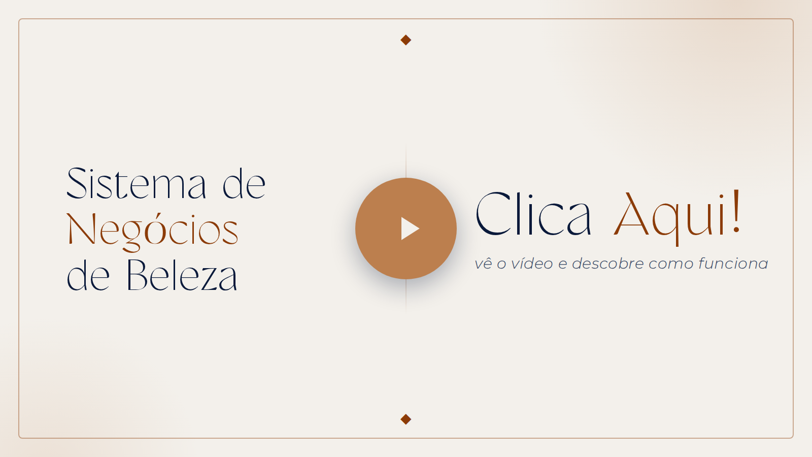 Sistema de Negócios de Beleza — clica aqui para ver o vídeo